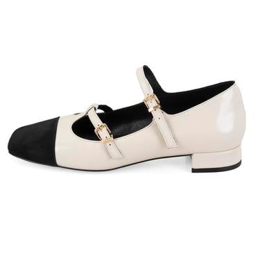  Kadın Bej Mary Jane Rugan Babet