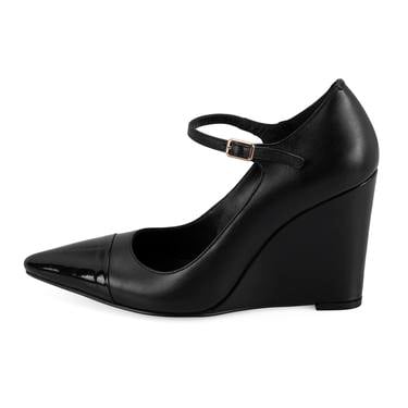  Kadın Siyah Deri Klasik Ayakkabı