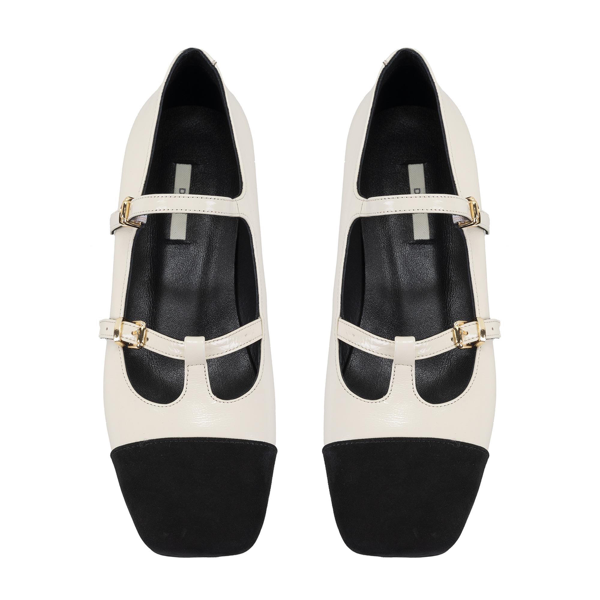 Kadın Bej Mary Jane Rugan Babet