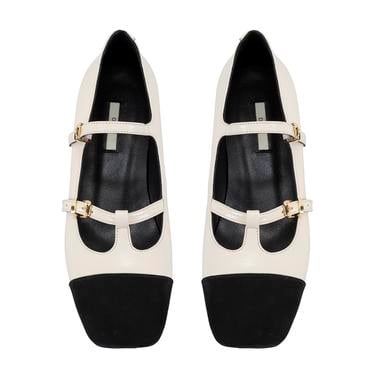  Kadın Bej Mary Jane Rugan Babet