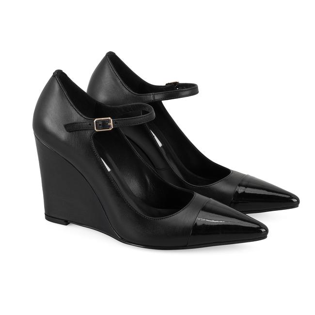  Kadın Siyah Deri Klasik Ayakkabı