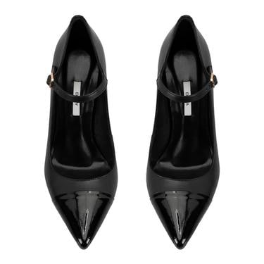  Kadın Siyah Deri Klasik Ayakkabı