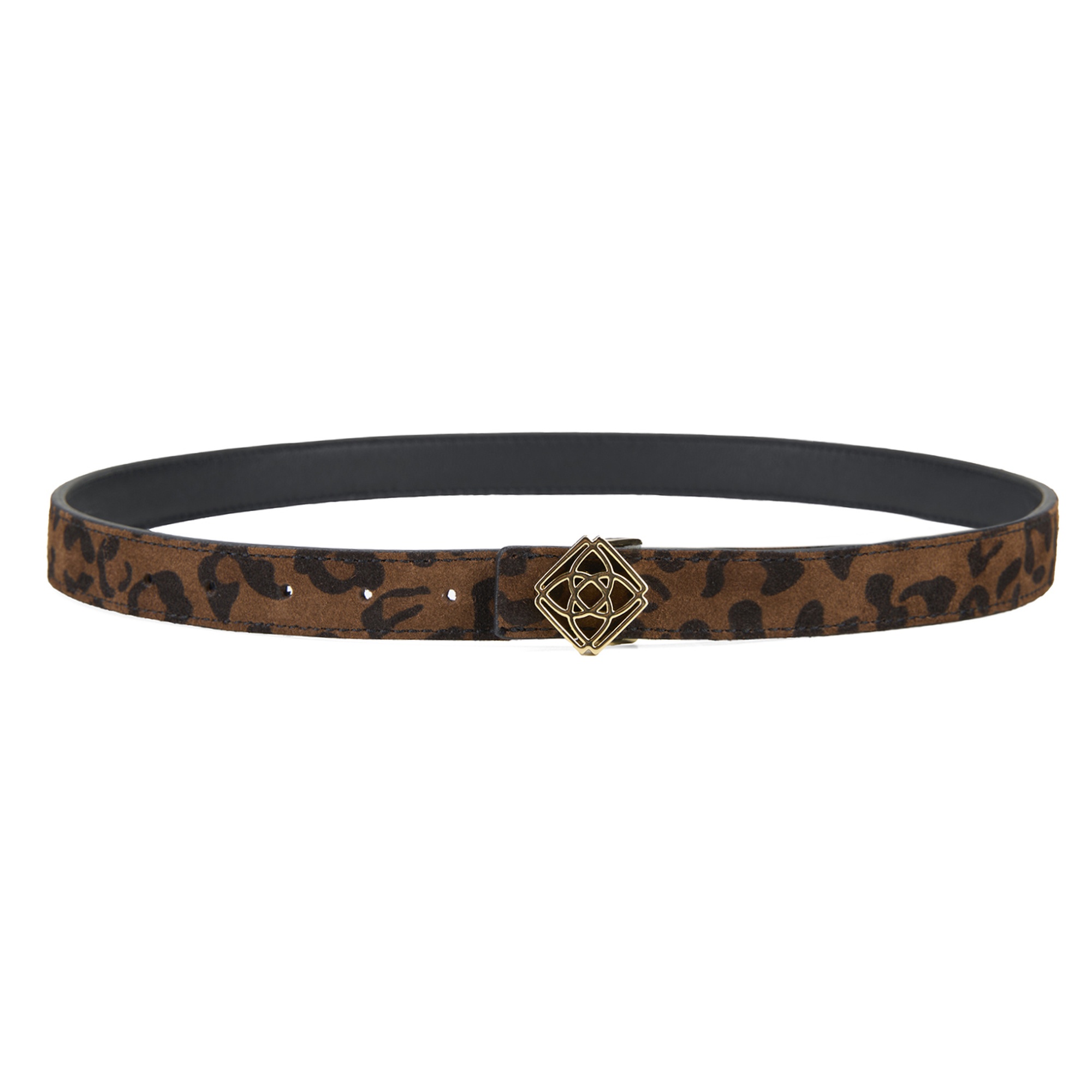 Kieran Leopar Kadın Çift Taraflı Deri Kemer