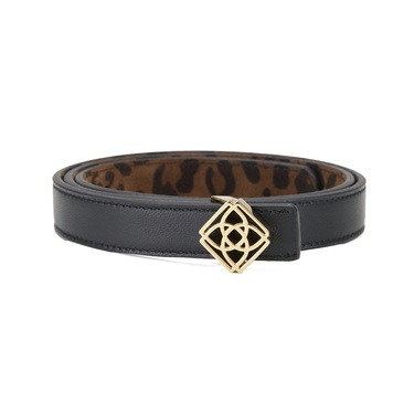  Kieran Leopar Kadın Çift Taraflı Deri Kemer
