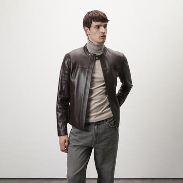  Jason Kahve Erkek Deri Mont