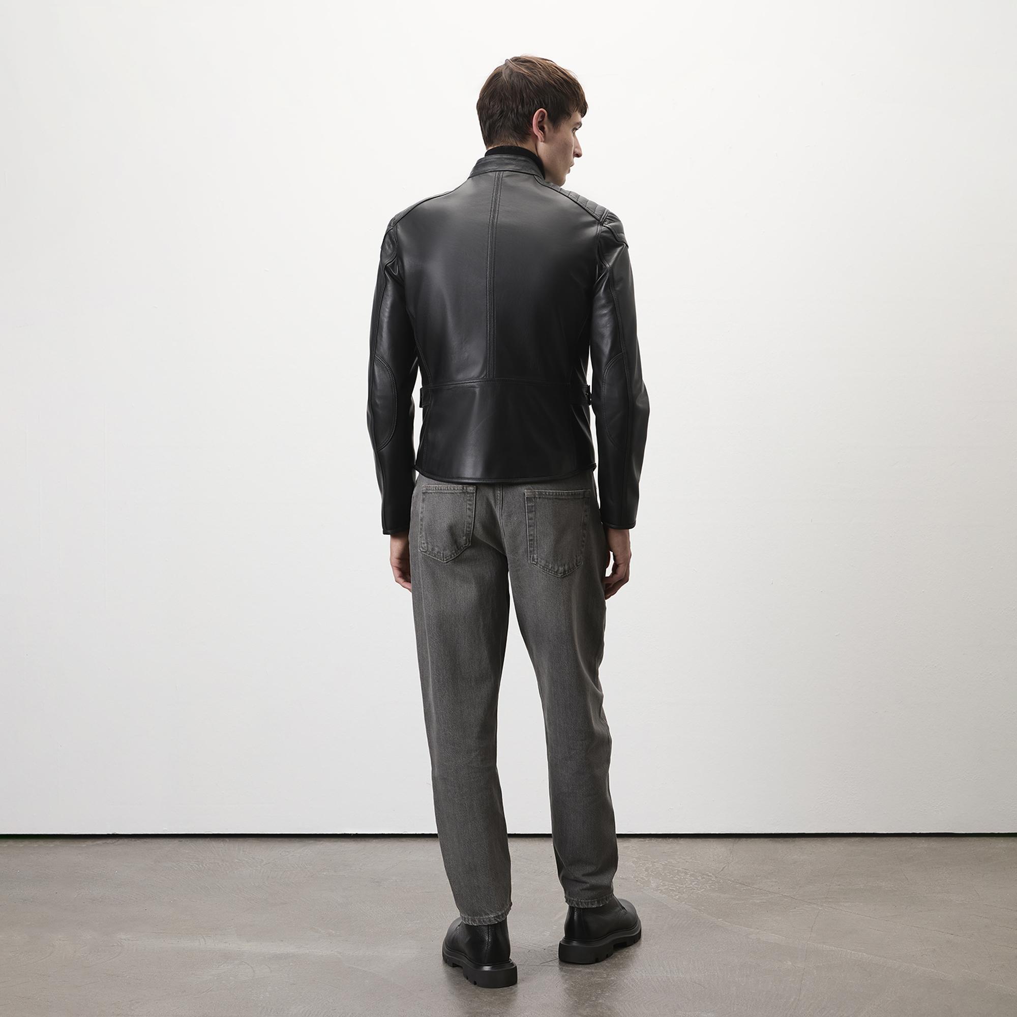 Dugan Siyah Erkek Deri Mont