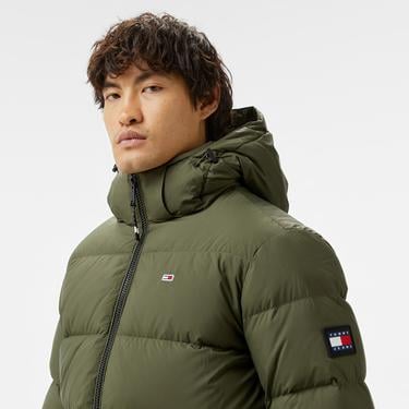  Tommy Hilfiger Jeans Essential Down Erkek Yeşil Mont