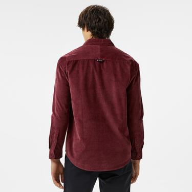  Tommy Hilfiger Jeans Corduroy Shirt Erkek Bordo Gömlek