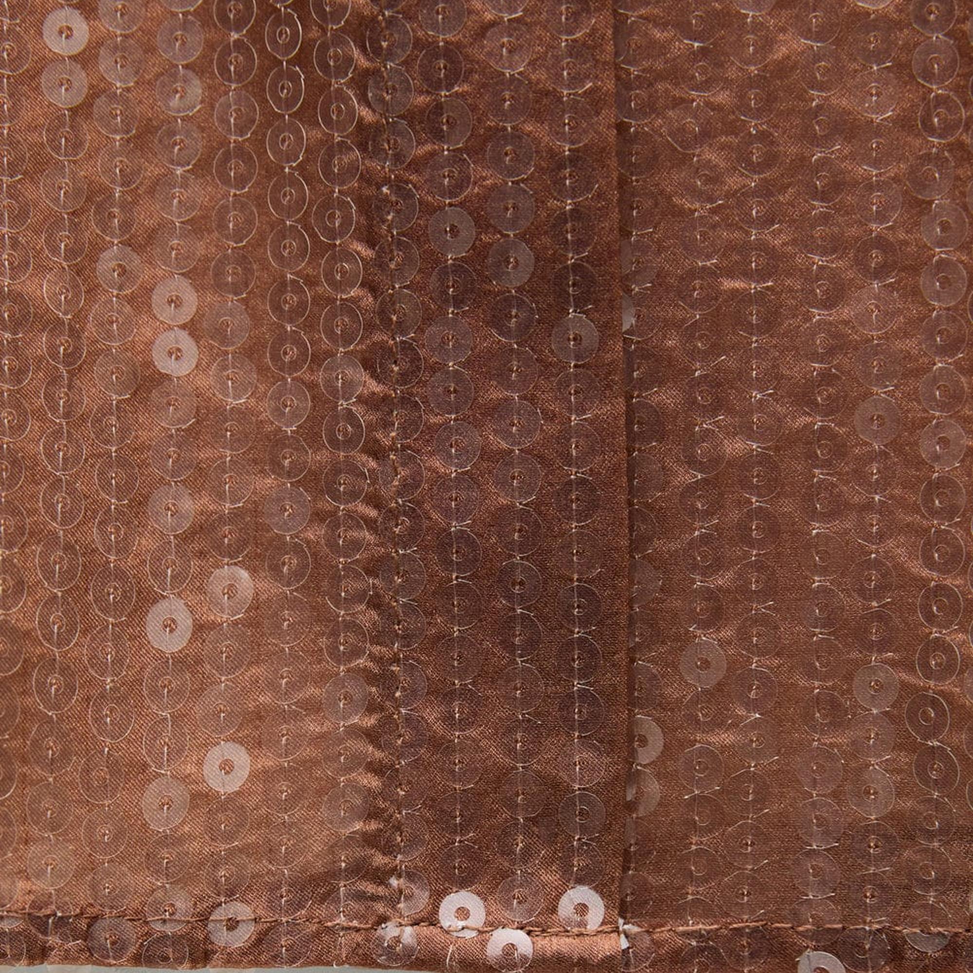 Mango Kadın Yarı Transparan Pullu Gömlek Kahverengi