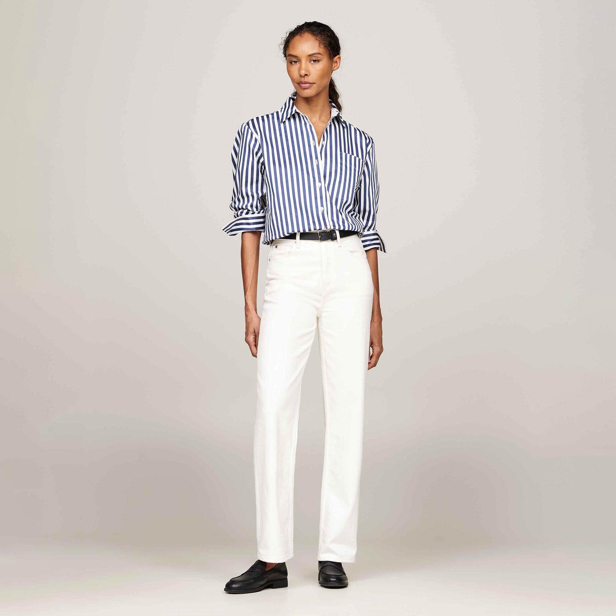 Tommy Hilfiger Kadın Beyaz Gömlek