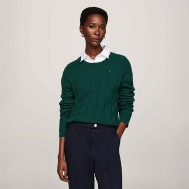  Tommy Hilfiger Kadın Yeşil Triko