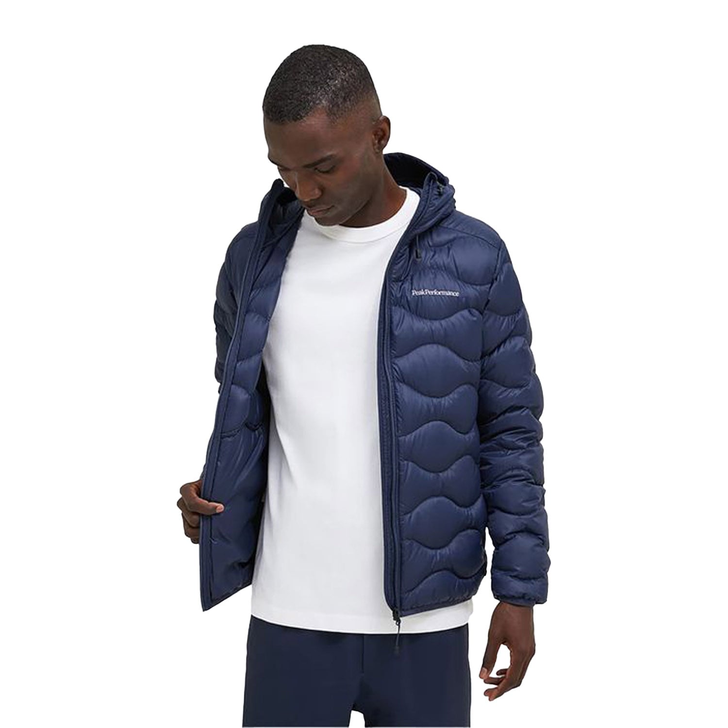  Peak Performance Helium Down Hood Erkek Mavi Outdoor Ceketi