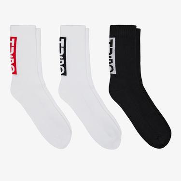  Hugo 3'lü Erkek Siyah Çorap