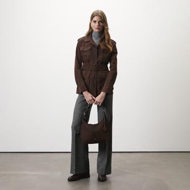  Tiora Kahve Kadın Süet Ceket