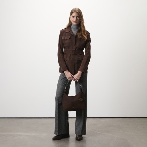  Tiora Kahve Kadın Süet Ceket