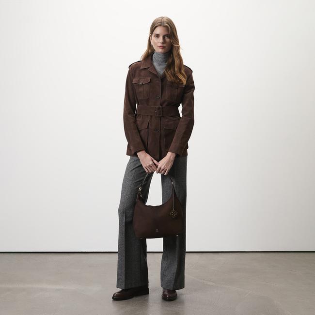  Tiora Kahve Kadın Süet Ceket