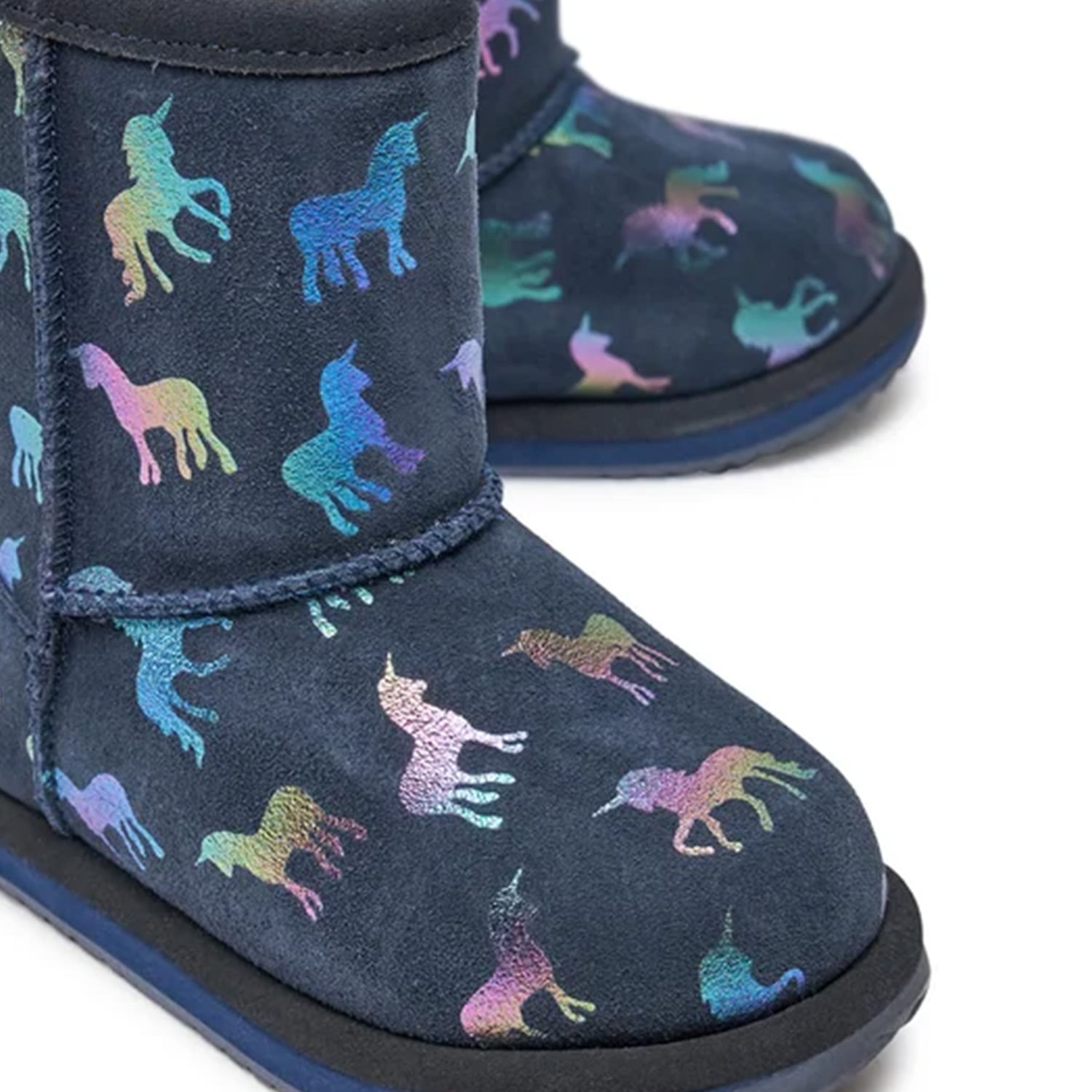 Emu Australia Emu Australia Rainbow Unicorn Brumby Unisex Çocuk Lacivert Bot | FashFed Lacivert - 5. görsel