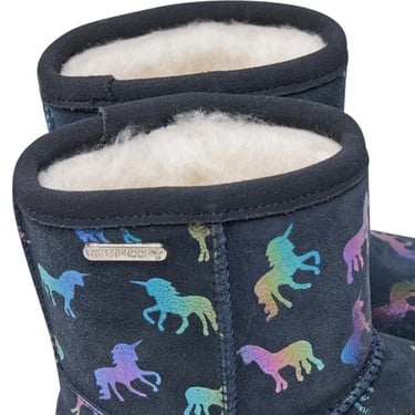  Emu Australia Rainbow Unicorn Brumby Unisex Çocuk Lacivert Bot
