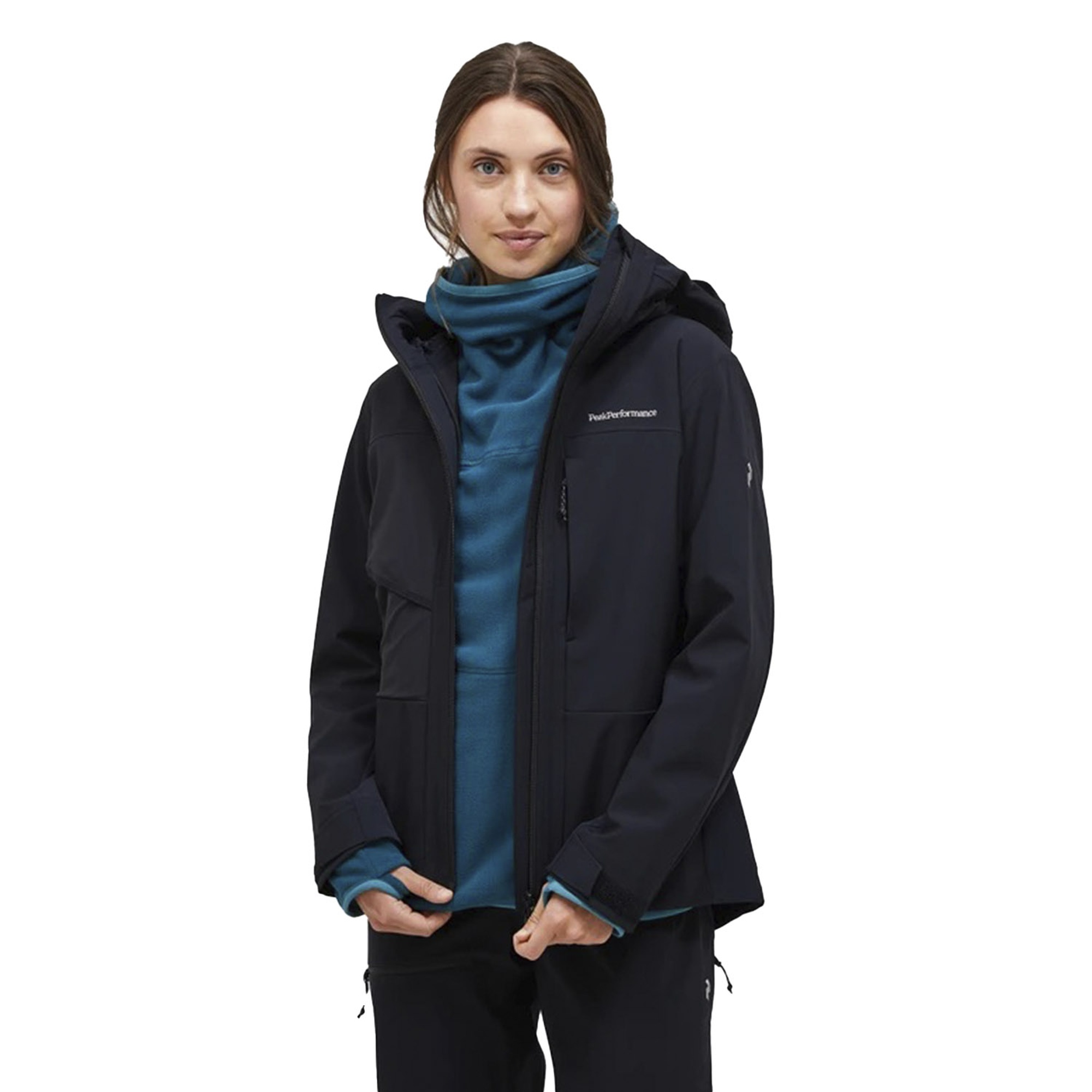Peak Performance Ascent Softshell Kadın Siyah Kayak Ceketi