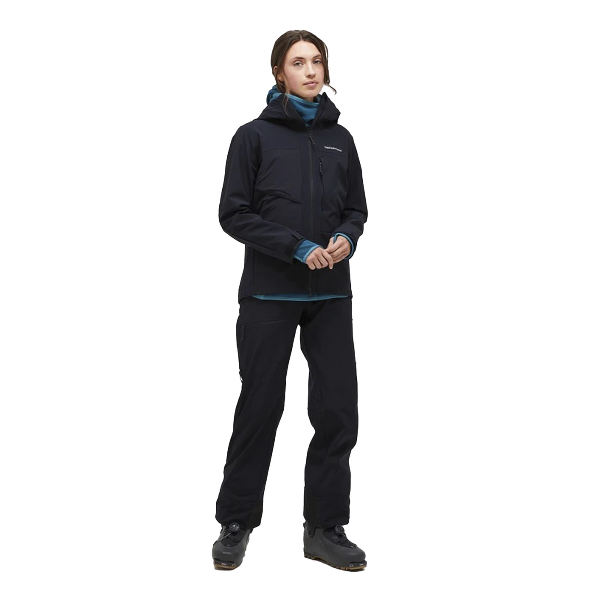 Peak Performance Ascent Softshell Kadın Siyah Kayak Ceketi