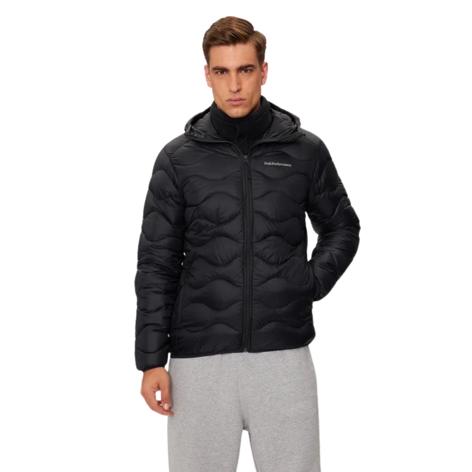  Peak Performance Helium Down Hood Jacket Erkek Siyah Outdoor Ceketi