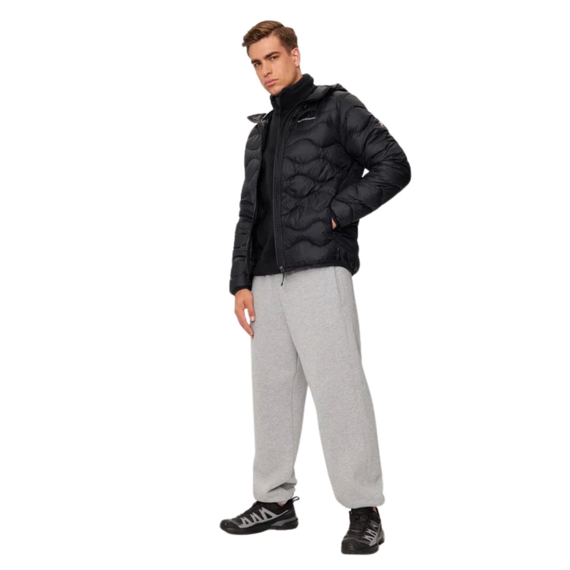 Peak Performance Helium Down Hood Jacket Erkek Siyah Outdoor Ceketi