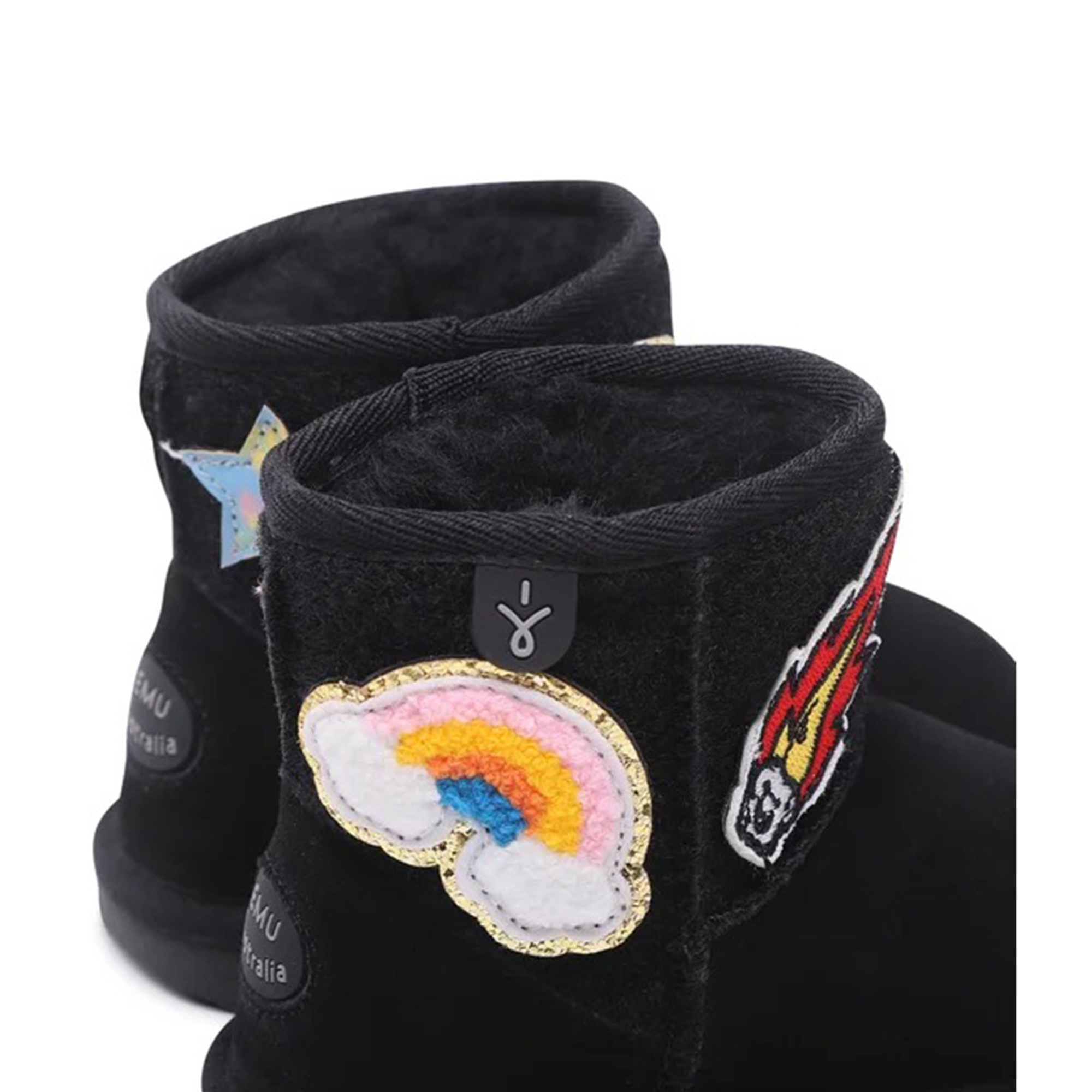 Emu Australia Wallaby Mini Play Unisex Çocuk Siyah Bot