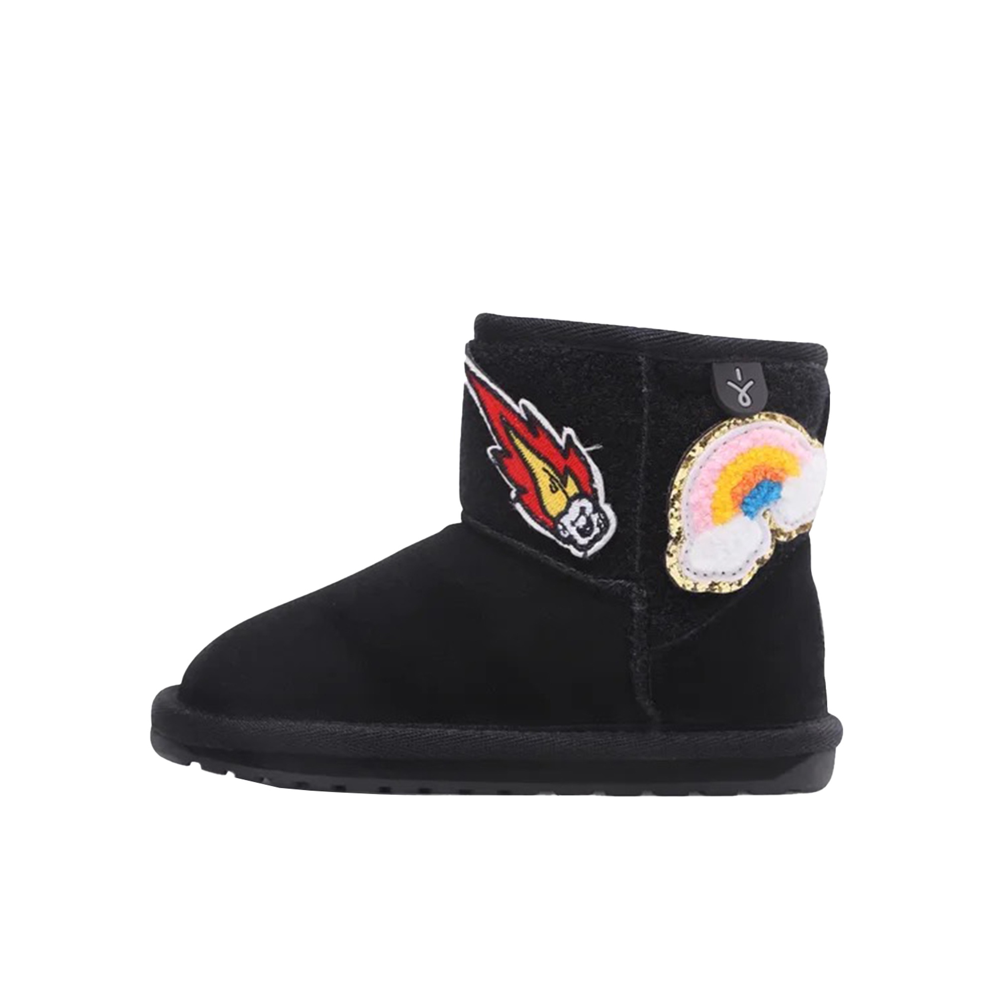 Emu Australia Wallaby Mini Play Unisex Çocuk Siyah Bot