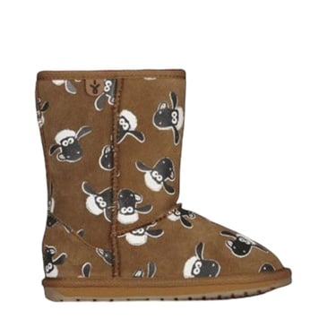  Emu Australia Shaun The Sheep Print Unisex Çocuk Kahverengi Bot