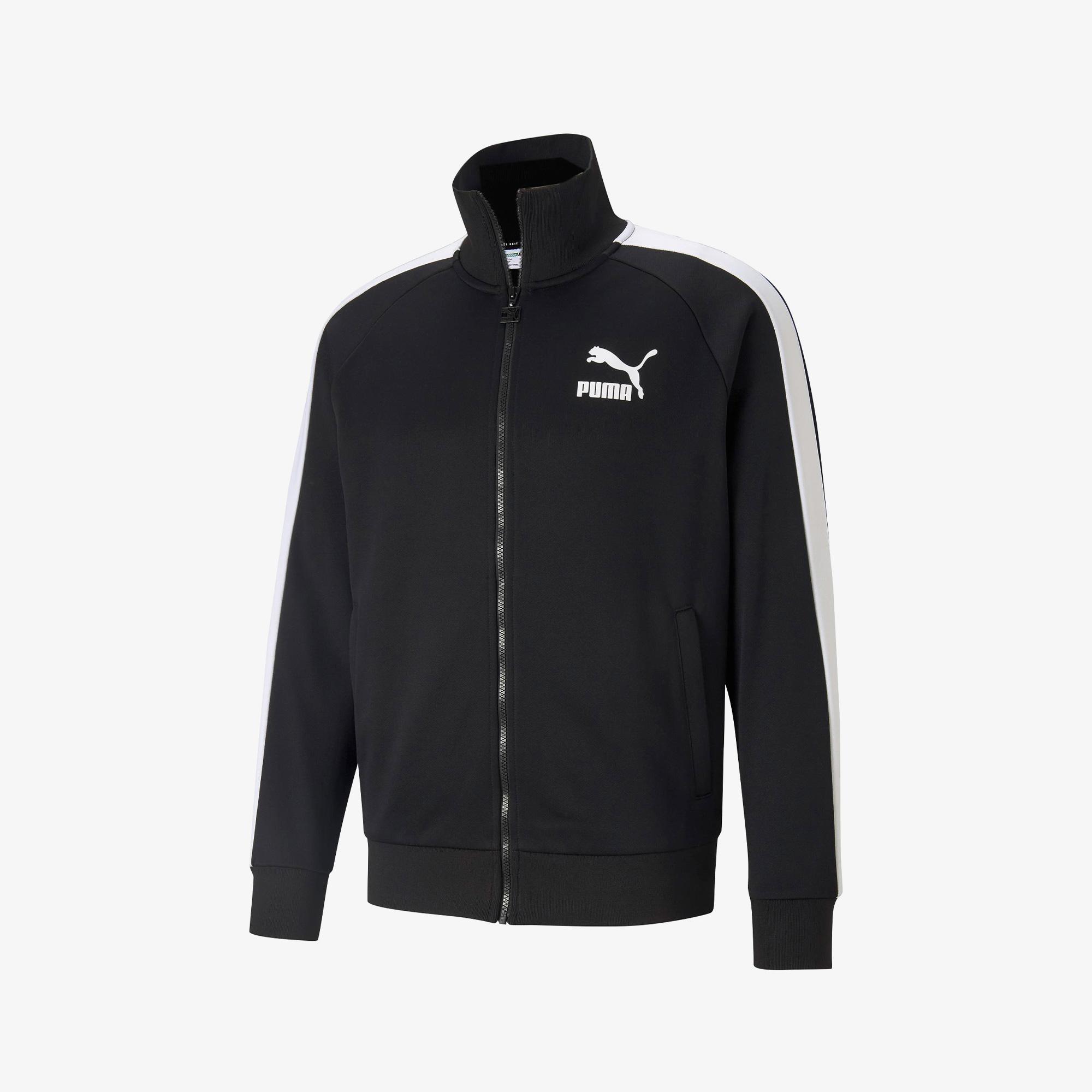 Puma Iconic T7 Erkek Siyah Eşofman Üstü