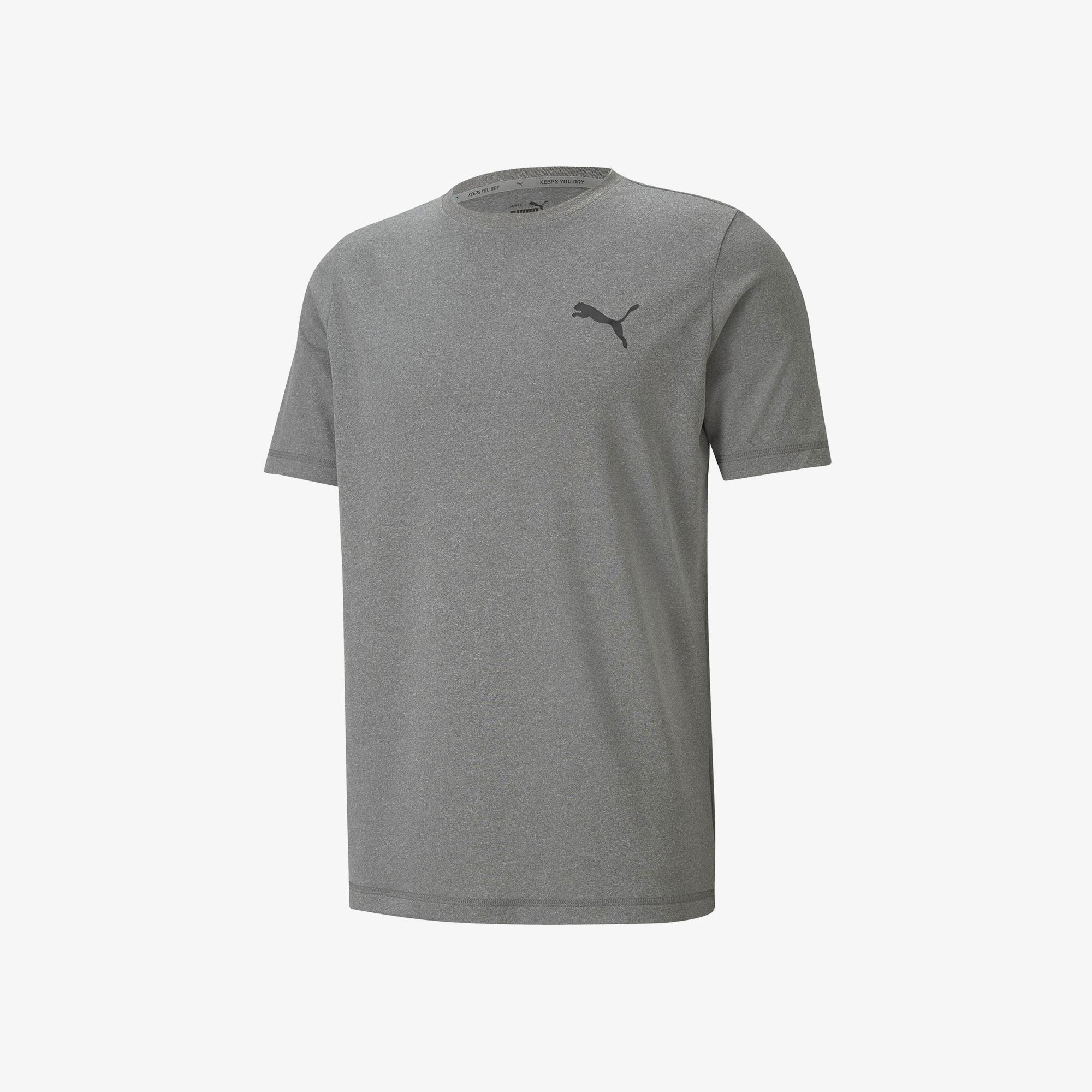 Puma Active Small Logo Erkek Gri T-Shirt