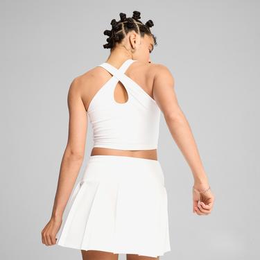  Puma Classics Crop Kadın Beyaz T-Shirt