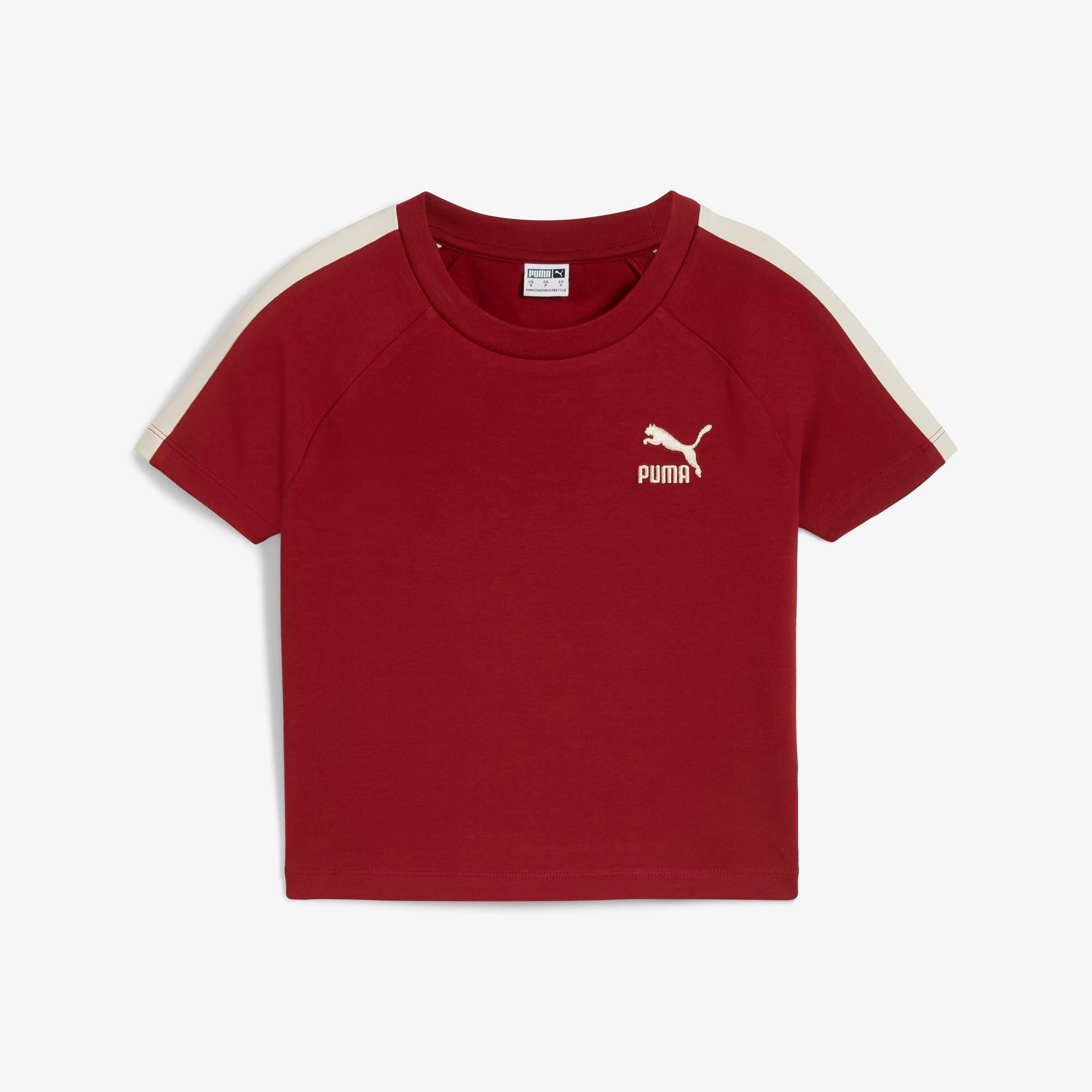 Puma Iconic T7 Baby Kadın Kırmızı T-Shirt