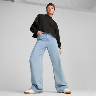  Puma Classics Oversized Crew Kadın Siyah Sweatshirt