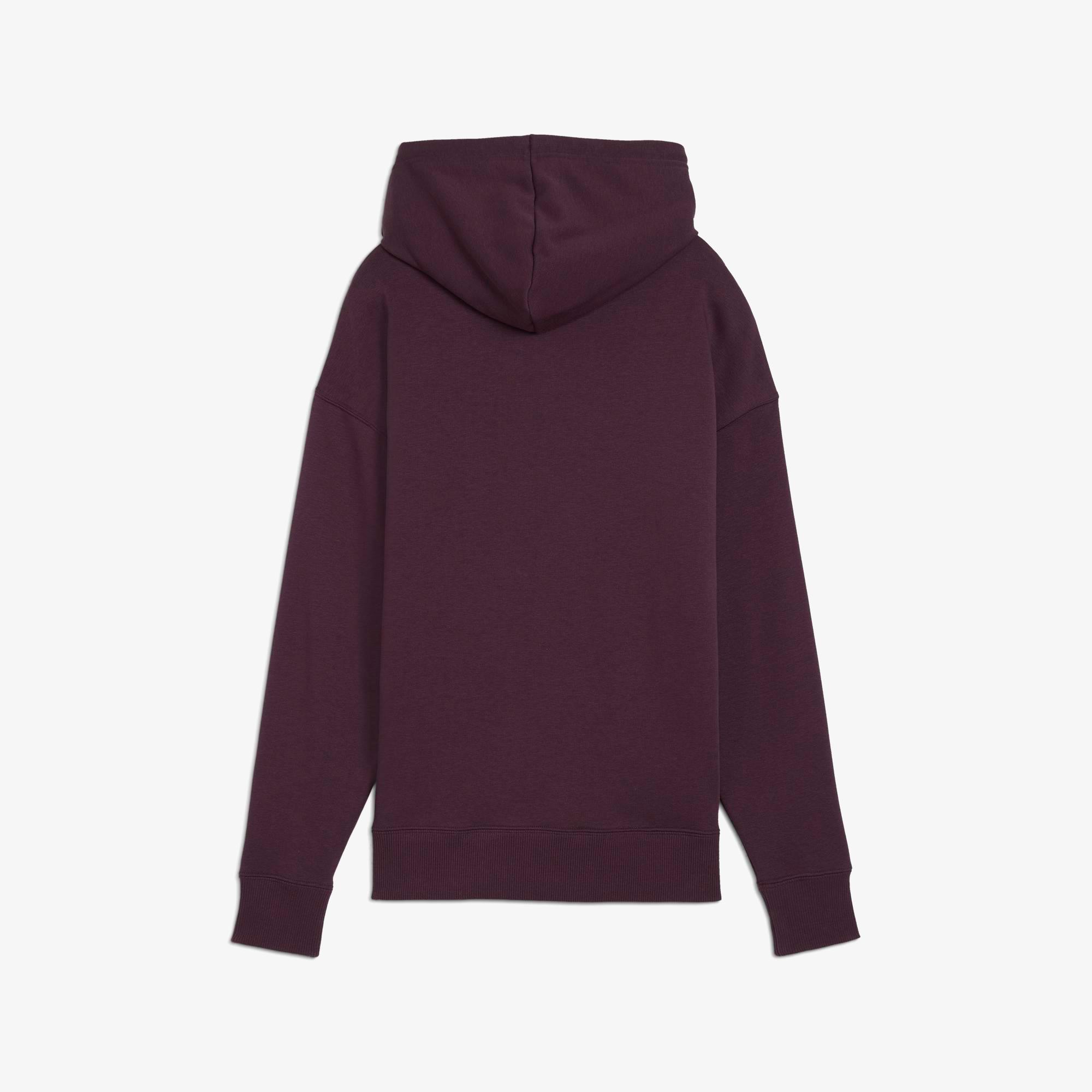 Puma Classics Shiny Logo Kadın Bordo Sweatshirt