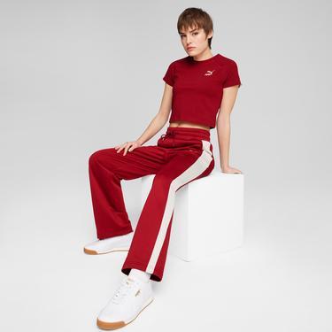  Puma Iconic T7 Baby Kadın Kırmızı T-Shirt
