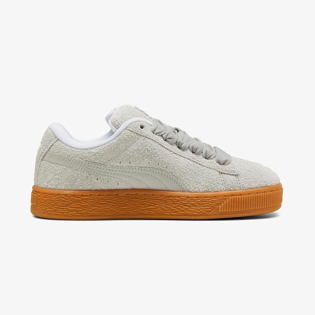  Puma Suede Xl Hairy Kadın Gri Spor Ayakkabı