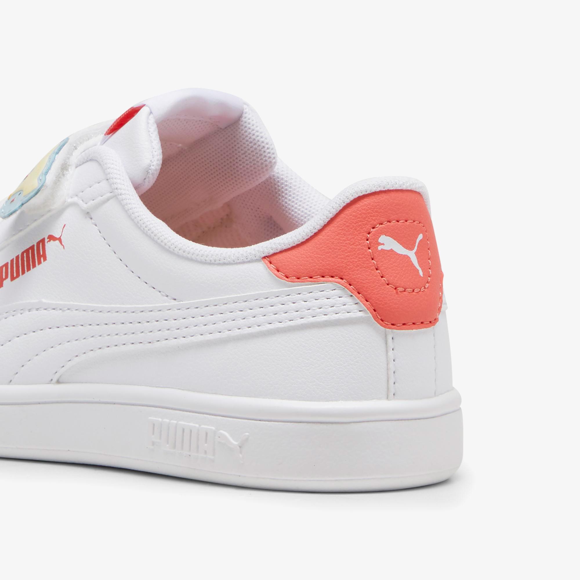 Puma Smash 3.0 Badges V Ps Çocuk Beyaz Spor Ayakkabı