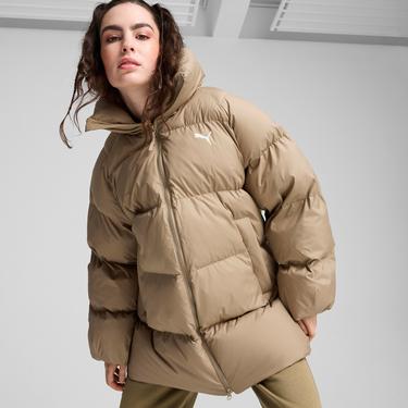  Puma Oversized Puffer Kadın Bej Mont