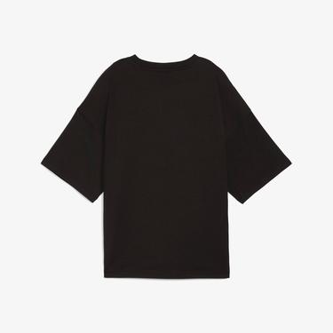  Puma Classics Oversized Logo Kadın Siyah T-Shirt