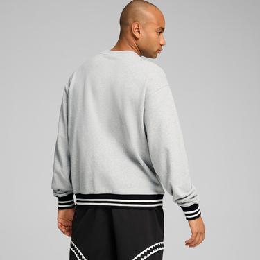  Puma Champs Crew Erkek Gri Sweatshirt