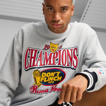  Puma Champs Crew Erkek Gri Sweatshirt