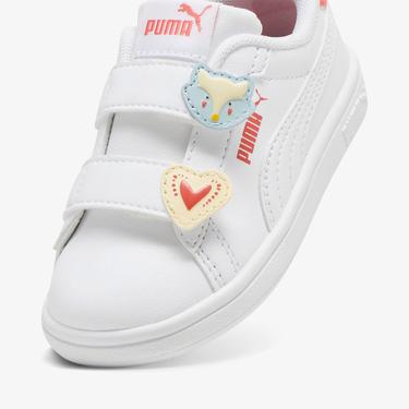  Puma Smash 3.0 Badges V Çocuk Beyaz Spor Ayakkabı
