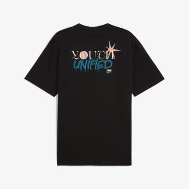  Puma Downtown Relaxed Graphic Unisex Siyah T-Shirt