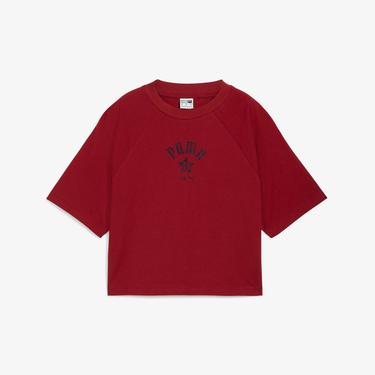  Puma Classics Relaxed Kadın Kırmızı T-Shirt