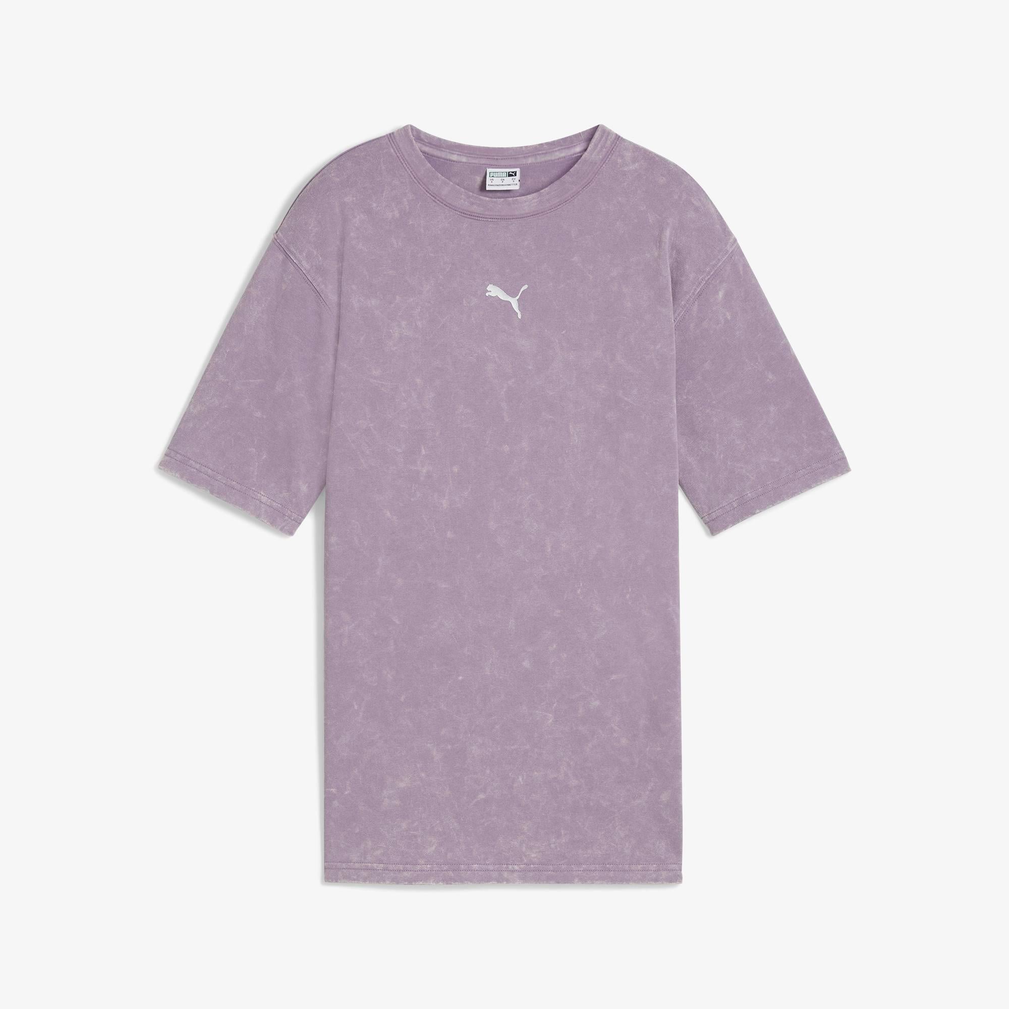 Puma Dare To Relaxed Washed Kadın Mor T-Shirt