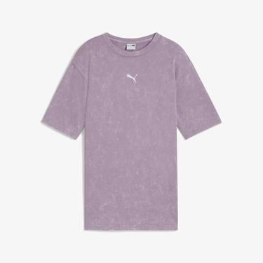  Puma Dare To Relaxed Washed Kadın Mor T-Shirt