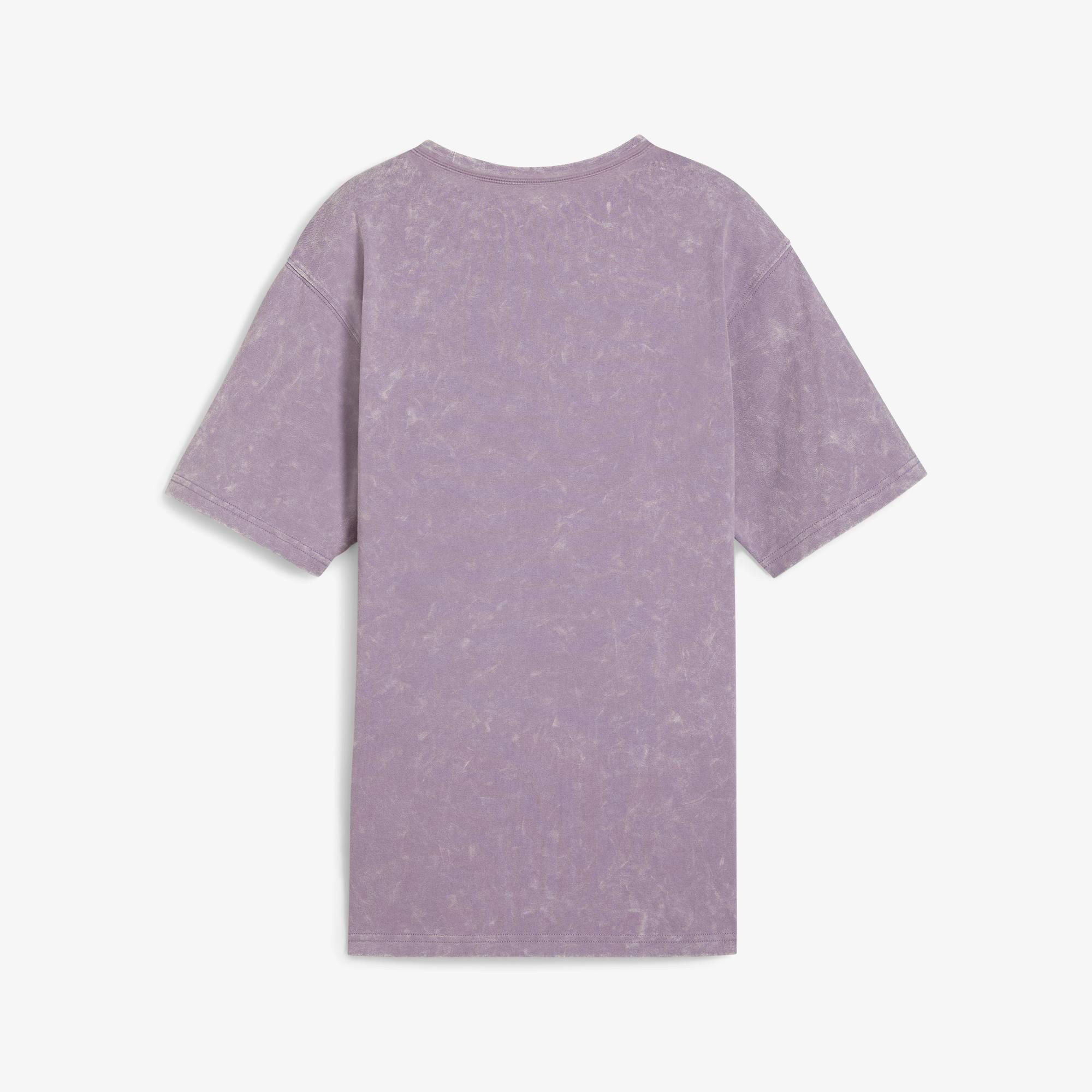 Puma Dare To Relaxed Washed Kadın Mor T-Shirt