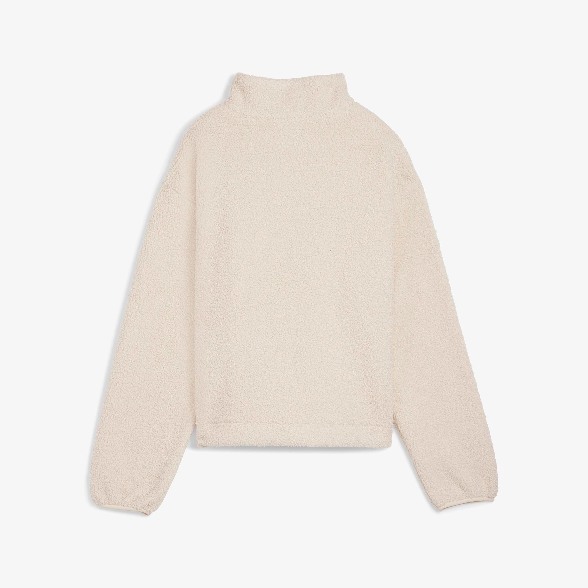 Puma Classics Winterized Half-Zip Kadın Beyaz Sweatshirt