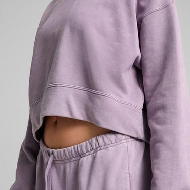  Puma Dare To Relaxed Washed Crew Kadın Mor Günlük Sweatshirt